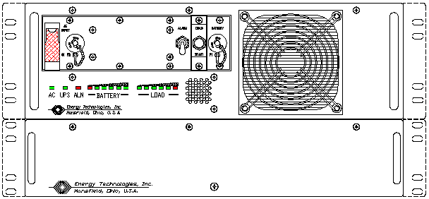 ETI0001-1240 Rugged MilSpec UPS Standard Front Panel Layout