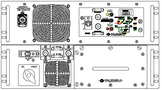 3.0 kVA Global Tactical UPS ETI0001-2205E1 Front View