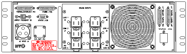 P/N: ETI0001-2227AD Rugged MilSpec UPS Standard Rear Panel Layout 